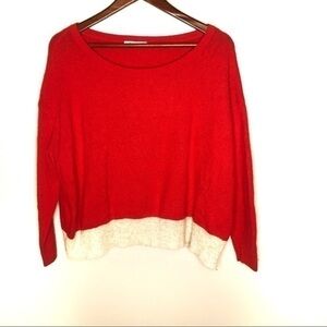 Duffy orange & cream 100% cashmere sweater